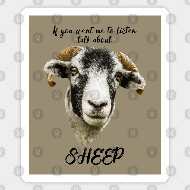 Talk About Sheep, Swaledale Sticker by Jane Stanley Photography